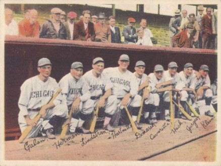 1936 R312 Cavaretta/Lindstrom/Galan/Hack/Hartnett/Klein/Demaree/Herman/Jurges # Baseball Card