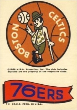 1973 Topps Team Stickers Celtics-76ers #14 Basketball Card