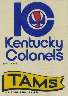 1973 Topps Team Stickers Colonels-Tams #4 Basketball Card