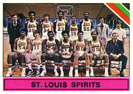 1975 Topps St. Louis Spirits Team #326 Basketball Card Value Price Guide