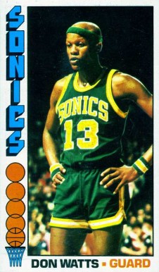 1976 Topps Don Watts #105 Basketball Card