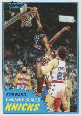 1981 Topps Dewayne Scales #85 Basketball Card