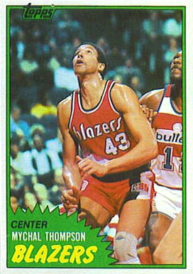 1981 Topps Mychal Thompson #36 Basketball Card