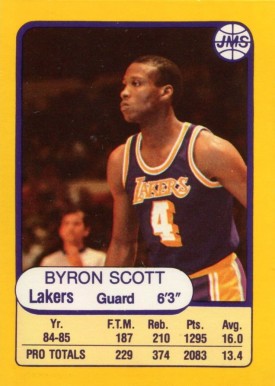 1985 JMS Game Byron Scott #27 Basketball Card
