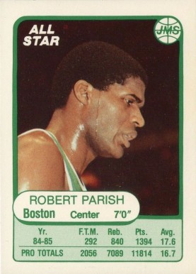 1985 JMS Game Robert Parish #12 Basketball Card