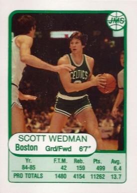 1985 JMS Game Scott Wedman #17 Basketball Card