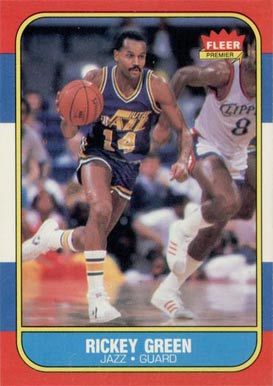 1986 Fleer Rickey Green #39 Basketball Card