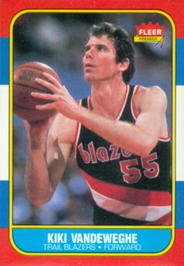 1986 Fleer Kiki Vandeweghe #117 Basketball Card
