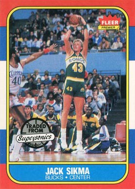 1986 Fleer Jack Sikma #102 Basketball Card