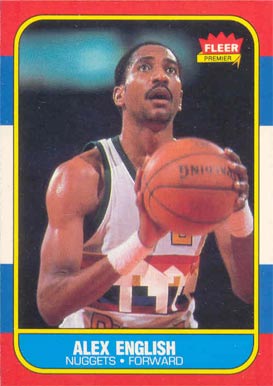 1986 Fleer Alex English #30 Basketball Card