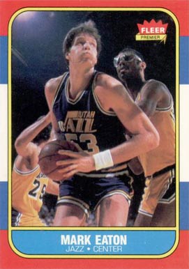 1986 Fleer Mark Eaton #28 Basketball Card