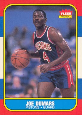 1986 Fleer Joe Dumars #27 Basketball Card