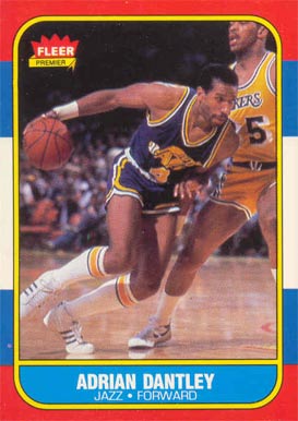 1986 Fleer Adrian Dantley #21 Basketball Card