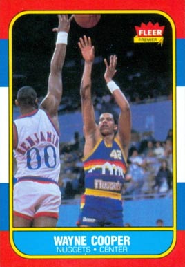 1986 Fleer Wayne Cooper #18 Basketball Card