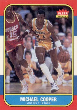 1986 Fleer Michael Cooper #17 Basketball Card