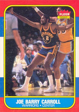 1986 Fleer Joe Barry Carroll #14 Basketball Card