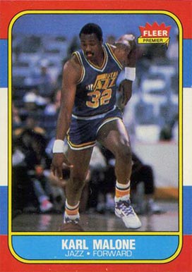 1986 Fleer Karl Malone #68 Basketball Card