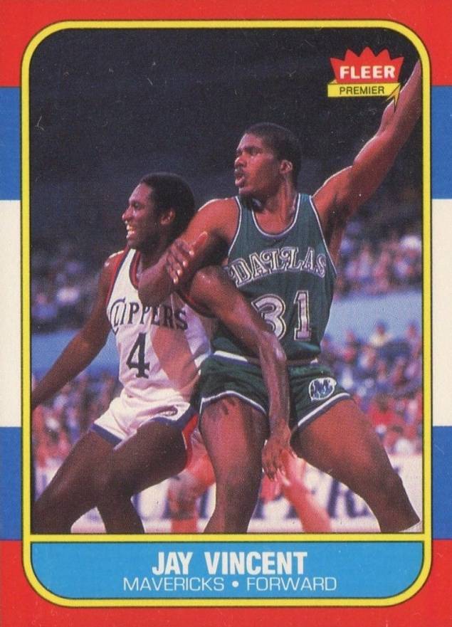 1986 Fleer Jay Vincent #118 Basketball Card