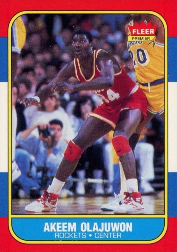 1986 Fleer Hakeem Olajuwon #82 Basketball Card