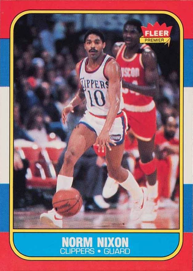 1986 Fleer Norm Nixon #80 Basketball Card