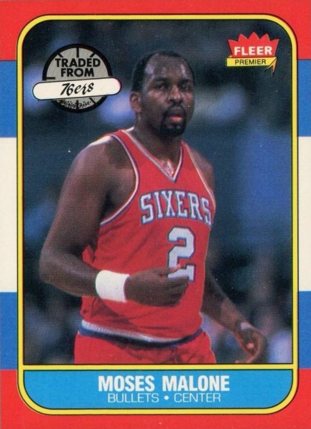 1986 Fleer Moses Malone #69 Basketball Card