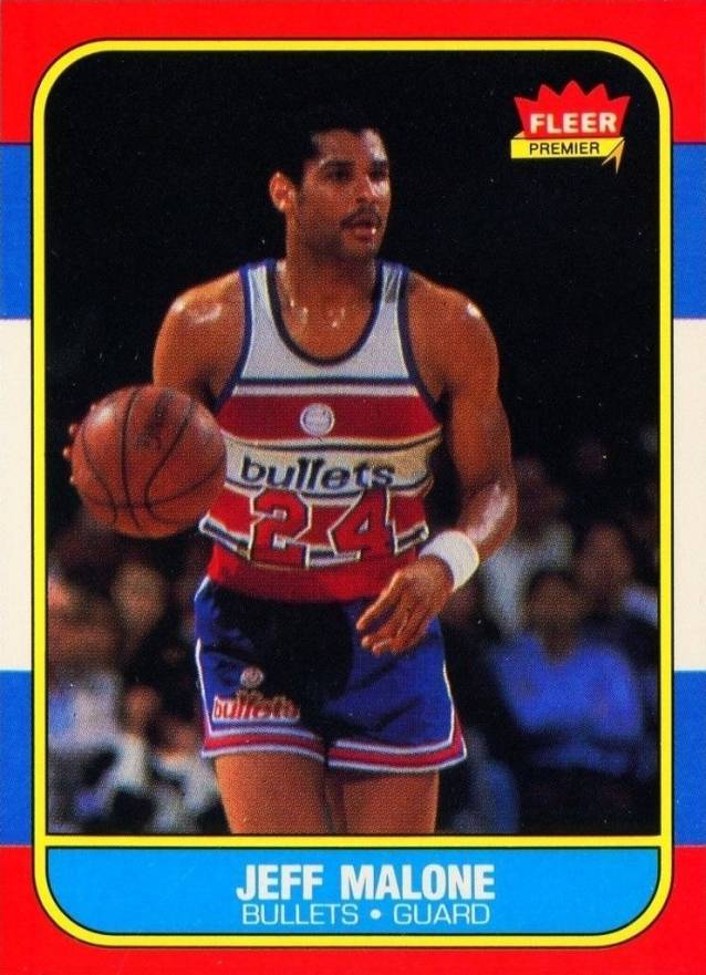 1986 Fleer Jeff Malone #67 Basketball Card