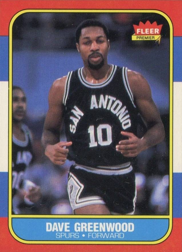 1986 Fleer Dave Greenwood #41 Basketball Card