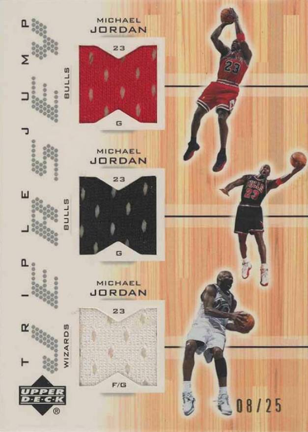 2001 Upper Deck Triple Jump Jersey Michael Jordan #MJ Basketball Card