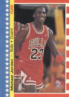 1987 Fleer Sticker Michael Jordan #2 Basketball Card