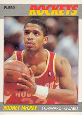 1987 Fleer Rodney McCray #72 Basketball Card