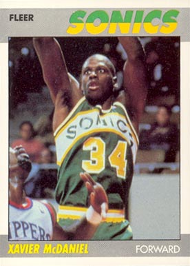 1987 Fleer Xavier McDaniel #73 Basketball Card