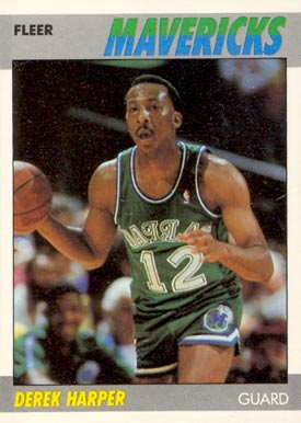 1987 Fleer Derek Harper #48 Basketball Card