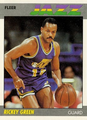 1987 Fleer Rickey Green #43 Basketball Card