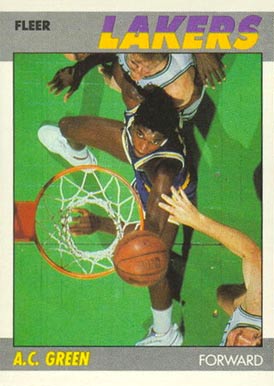 1987 Fleer A.C. Green #42 Basketball Card