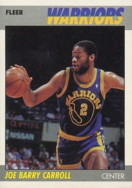 1987 Fleer Joe Barry Carroll #16 Basketball Card