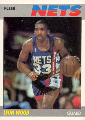 1987 Fleer Leon Wood #127 Basketball Card