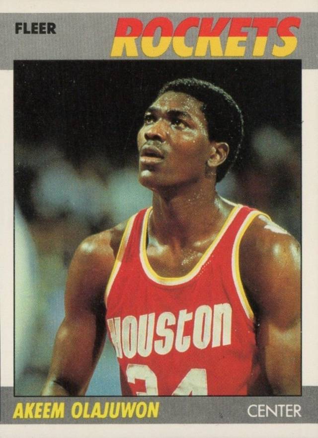 1987 Fleer Hakeem Olajuwon #80 Basketball Card