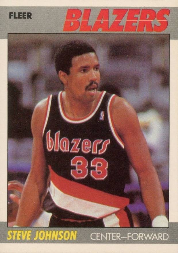 1987 Fleer Steve Johnson #57 Basketball Card