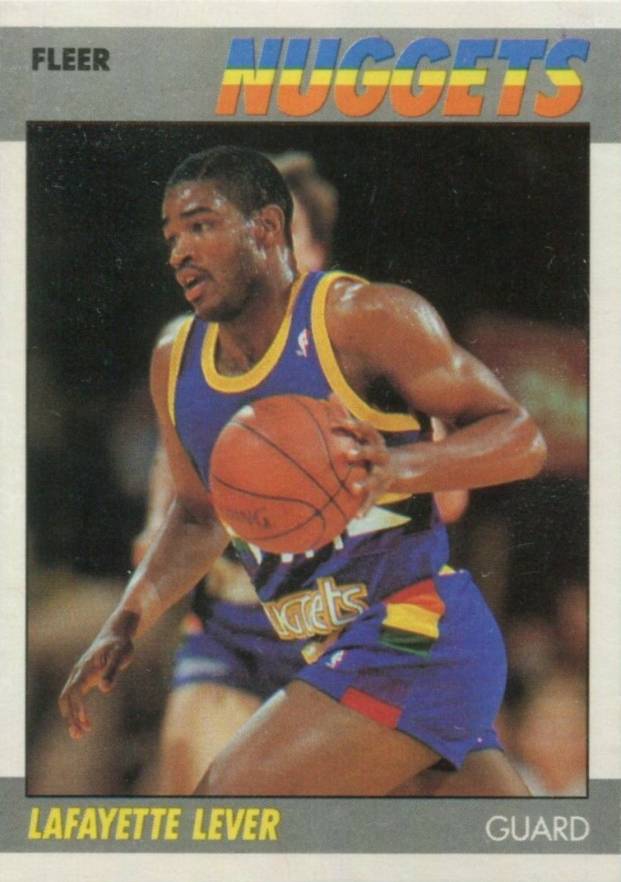 1987 Fleer Lafayette Lever #62 Basketball Card