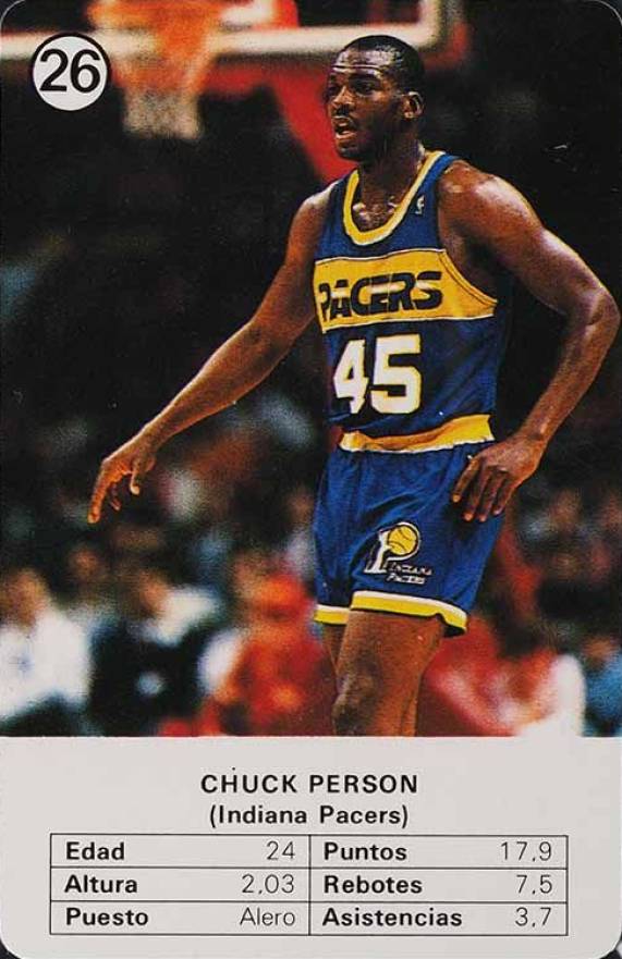 1988 Fournier Estrellas Chuck Person #26 Basketball Card