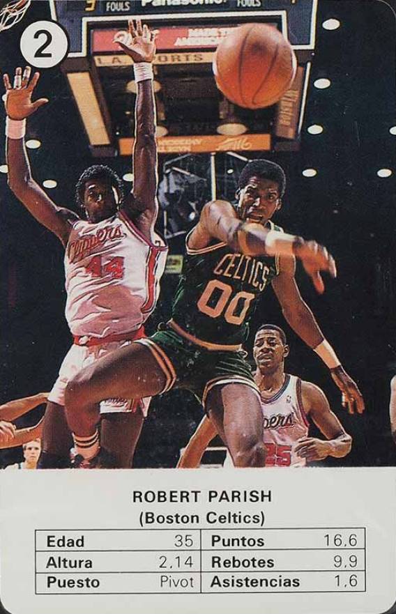 1988 Fournier Estrellas Robert Parish #2 Basketball Card