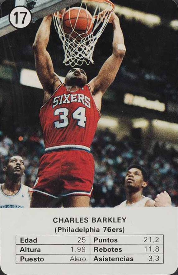 1988 Fournier Estrellas Charles Barkley #17 Basketball Card