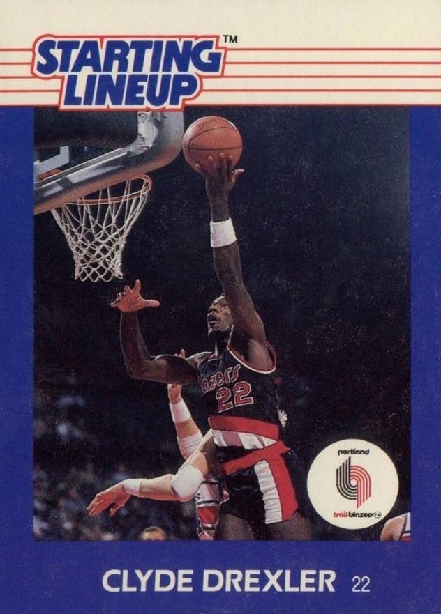 1988 Kenner Starting Lineup Clyde Drexler # Basketball Card