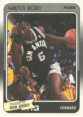 1988 Fleer Walter Berry #102 Basketball Card