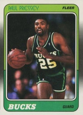 1988 Fleer Paul Pressey #75 Basketball Card