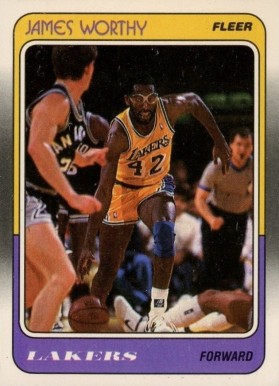 1988 Fleer James Worthy #70 Basketball Card