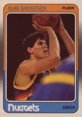 1988 Fleer Blair Rasmussen #36 Basketball Card
