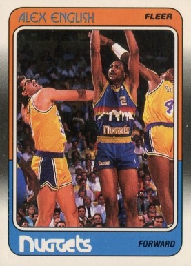 1988 Fleer Alex English #34 Basketball Card