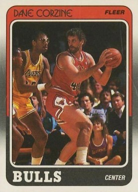 1988 Fleer Dave Corzine #15 Basketball Card