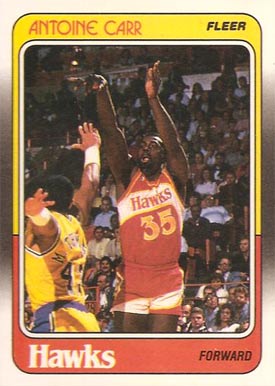 1988 Fleer Antoine Carr #1 Basketball Card